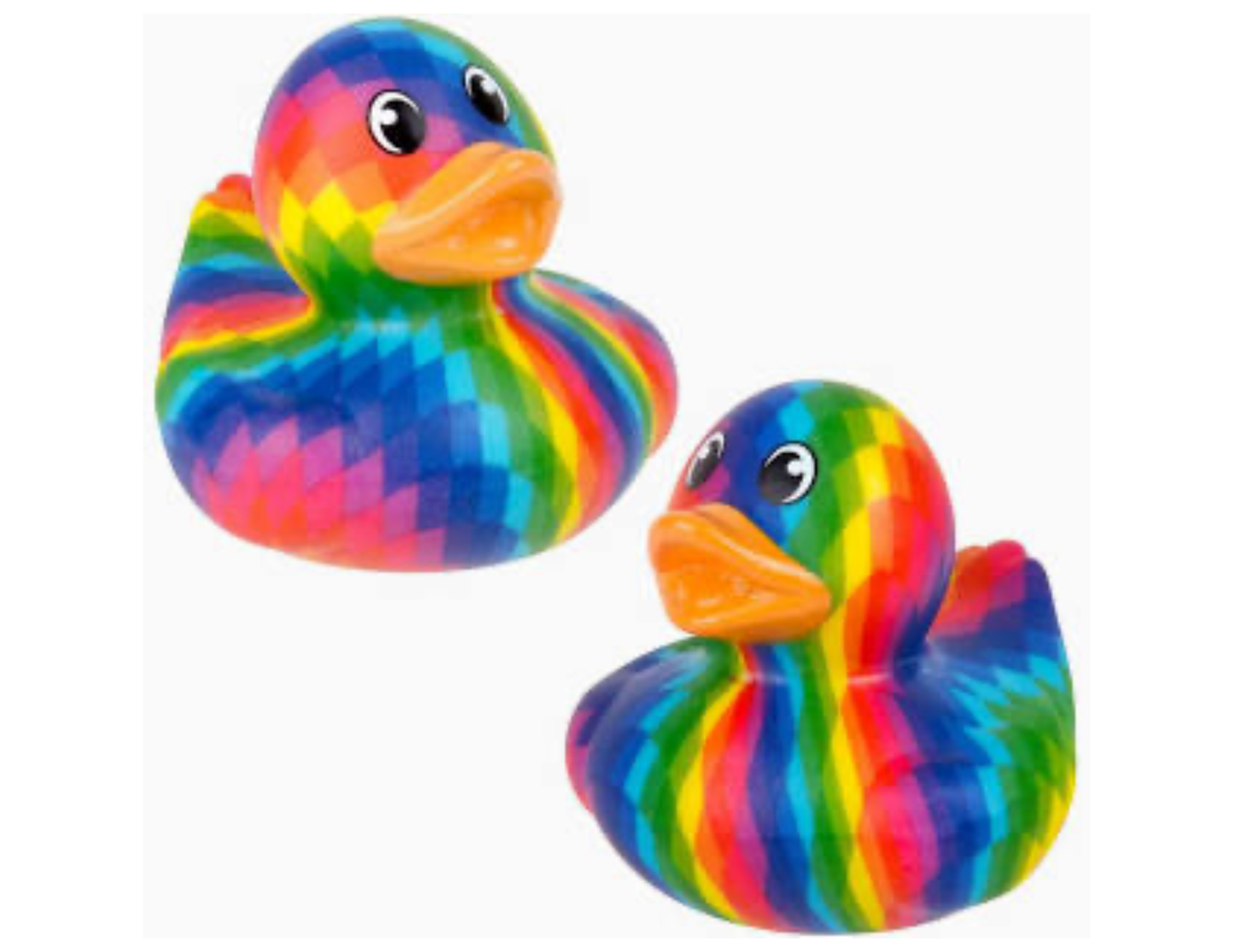 2" Rainbow Pixel Duck