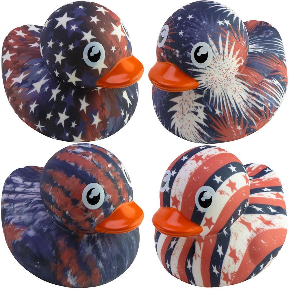 6" Patriotic Duck with Stars and Stripes