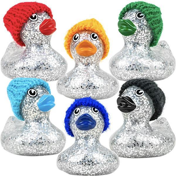2" Knit Hat Glitter Duck