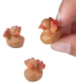 Micro Turkey-Thanksgiving Rubber Duck