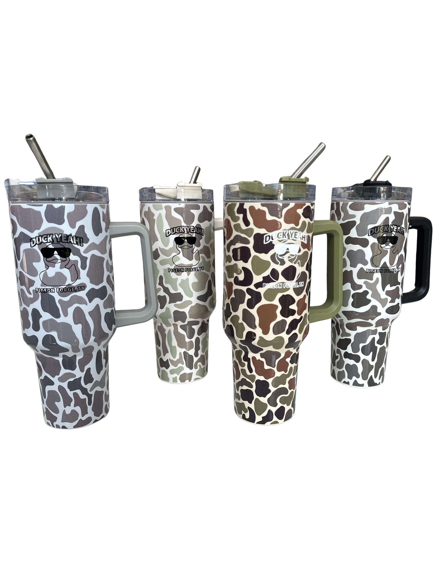 40oz Camo Duck Yeah Tumbler with Handle