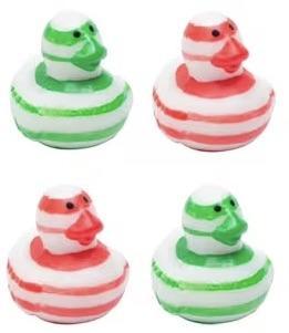 Micro Peppermint Swirl Rubber Duck