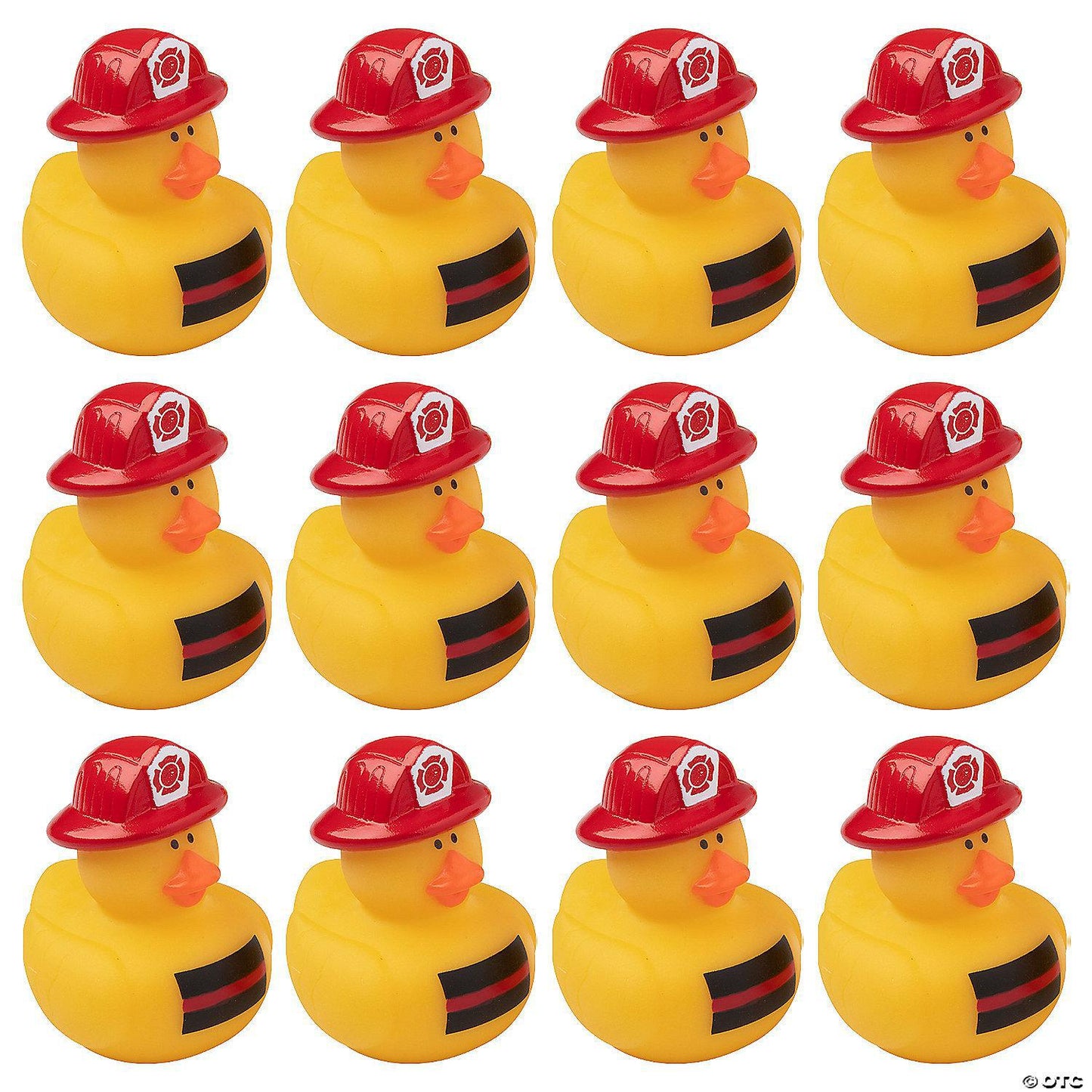 2" Thin Red Line Rubber Duck
