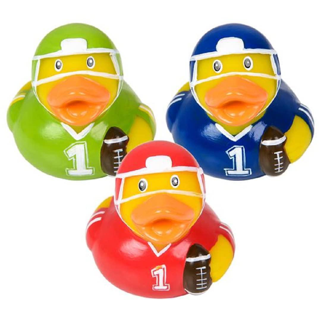 2" Football Rubber Duck