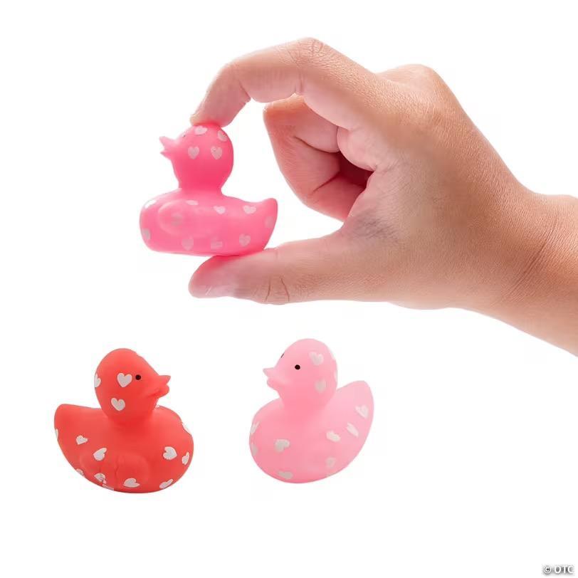 1.5" Mini Valentine Rubber Duck
