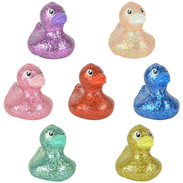2" Solid Glitter Duck