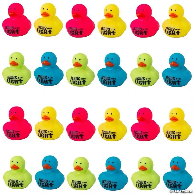 1.5" Mini Jesus Is the Light VBS Glow-in-the-Dark Rubber Ducks