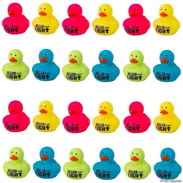 1.5" Mini Jesus Is the Light VBS Glow-in-the-Dark Rubber Ducks