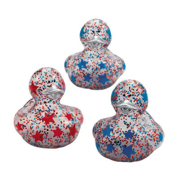 2" Red, White, Blue Star Glitter