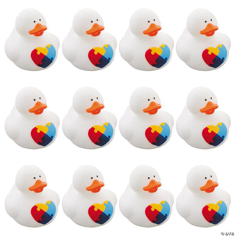 2" Autism Awareness Rubber Duck