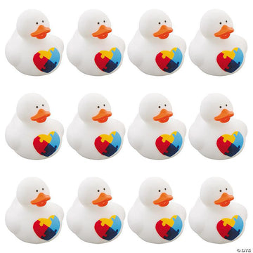 2" Autism Awareness Rubber Duck