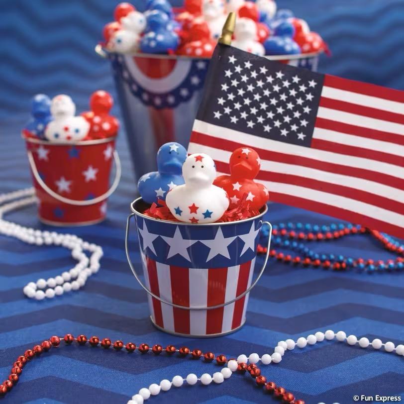 1.5" Mini Red and Blue Stars