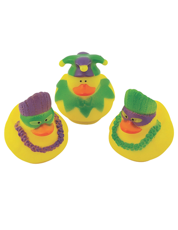 2" Mardi Gras Rubber Ducks