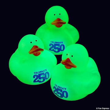 2" Glow in the Dark 250th Rubber Duck