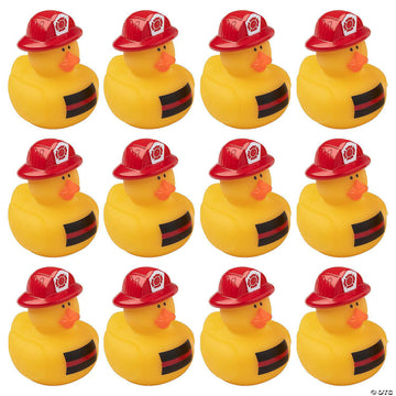 2" Thin Red Line Rubber Duck