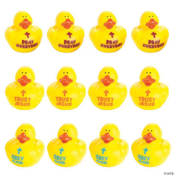 2" Trust, Obey & Pray Rubber Duck